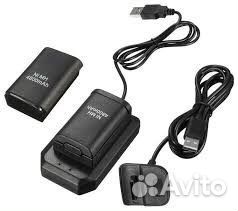 Аккумулятор+зарядный кабель для геймпада XBox360