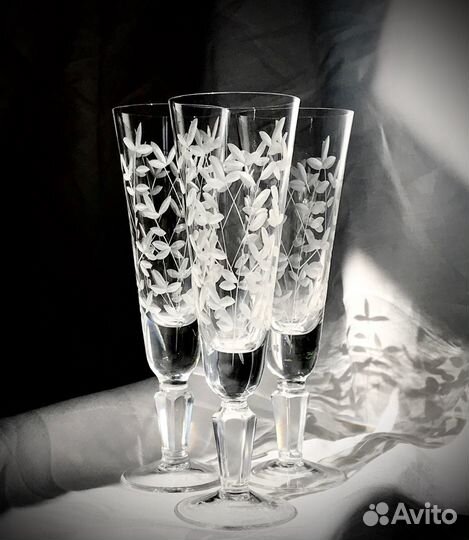 Фужеры Весна Гусь Хрустальный СССР