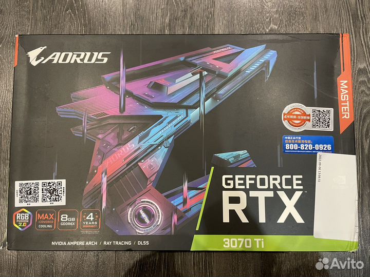 Видеокарта RTX 3070ti Aorus Master