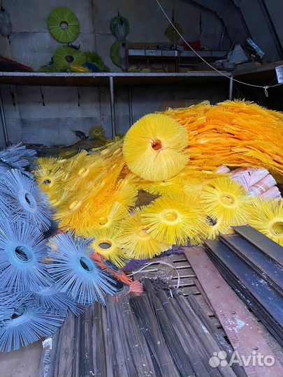 Диск щеточный D120х550мм без проставки (полипропилен первичка) желтый 3-фиксатора РФ в Камышине