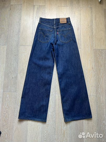 Джинсы levi's ribcage wide leg широкие размер 25