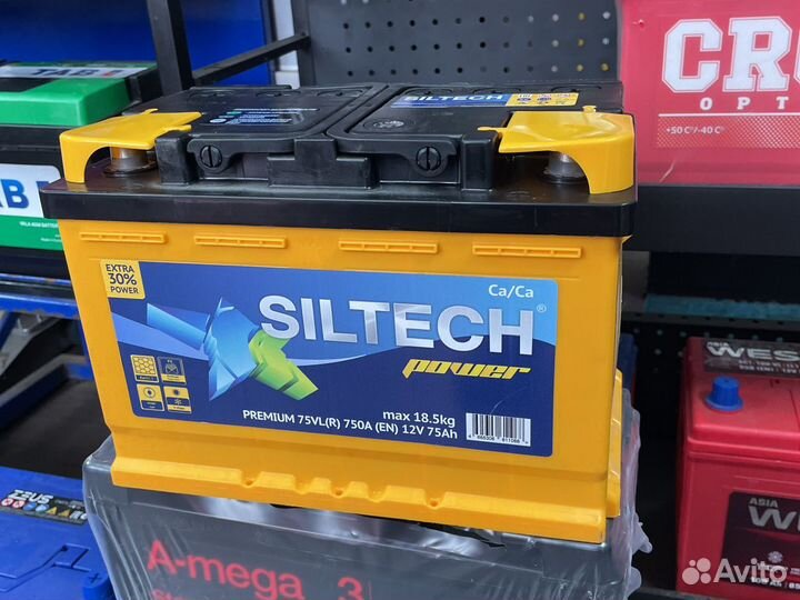 Аккумулятор Siltech 75Ah 750A гарантия 2 года