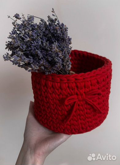 Корзина вязаная