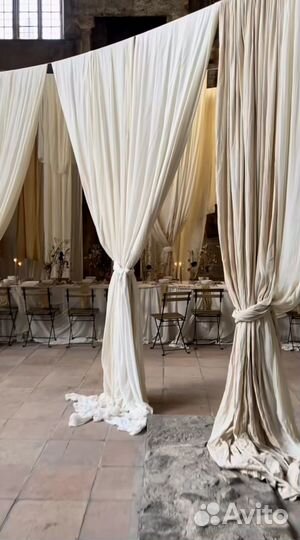 Декор для свадьбы.Тканевый декор.Тренд 2024