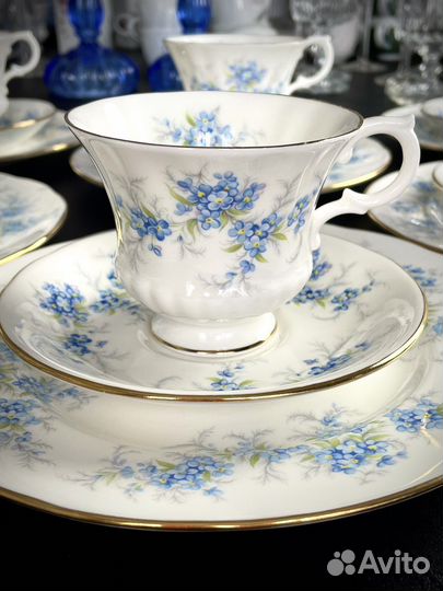 Чайная тройка, чашка, тарелка Англия