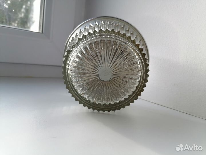 Сахарница стекло металлическая крышка СССР