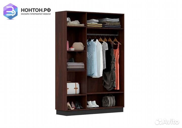 Шкаф 3-х створчатый Магнолия дерево / орех