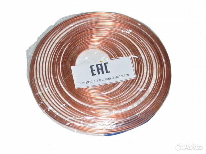 Трубка медная капиллярная 1,87 х 0,600 х 15 м в бу