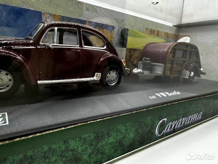 Модель 1/43 vw beetle прицеп