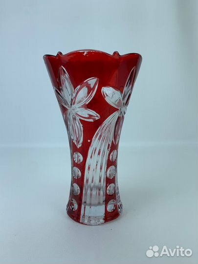 Ваза цветной хрусталь