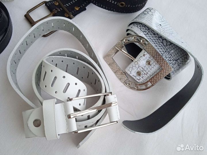 Ремень пояс женский кожа экокожа текстиль