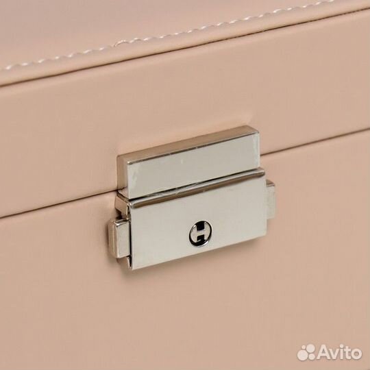 Шкатулка кожзам для украшений 'Кремовая матовая' 9