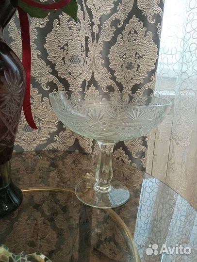 Ваза для фруктов на ножке СССР