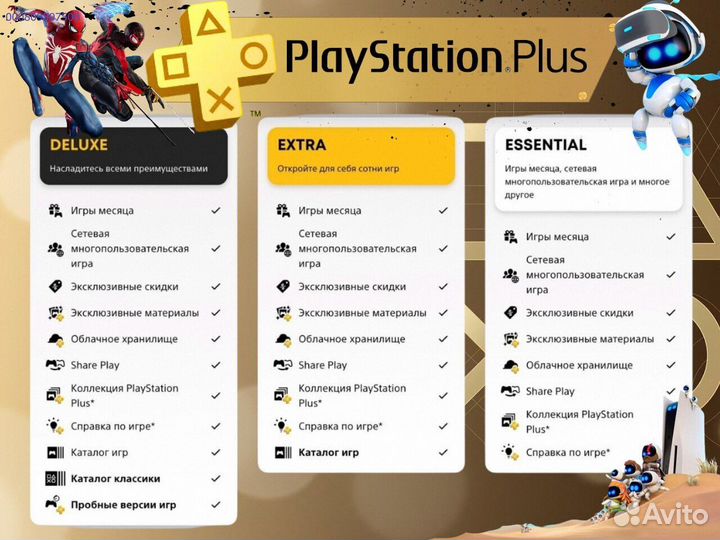 Подписка ps plus delux Украина ps5 ps4 (Арт.48844)