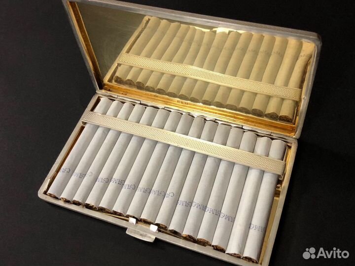 Портсигар винтаж 835 серебро 40-50е годы