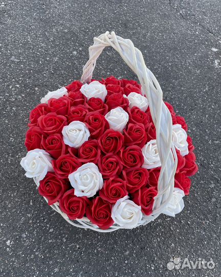 Букет из мыльных роз