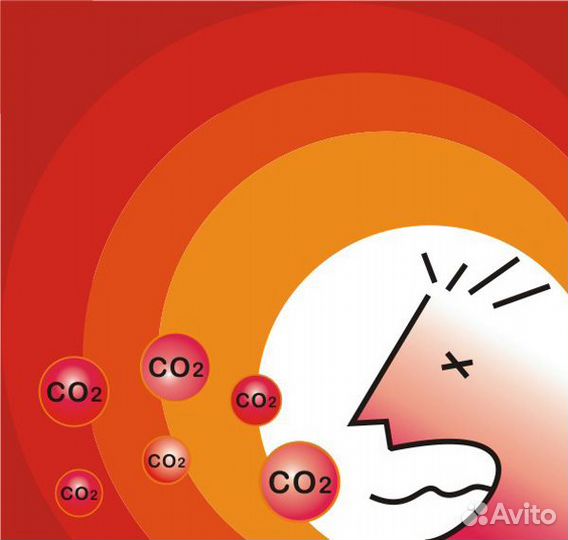 Анализатор воздуха CO2 (углекислый газ) с графиком