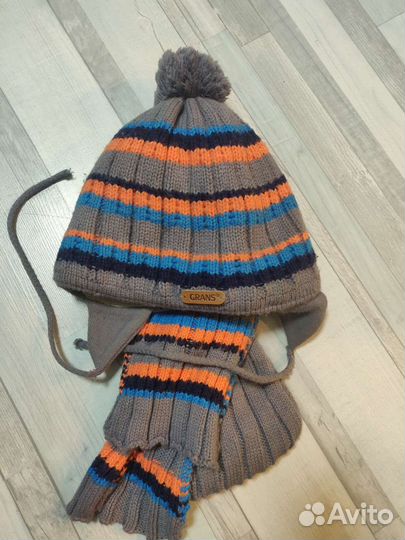 Комплект шапка и шарф для мальчика