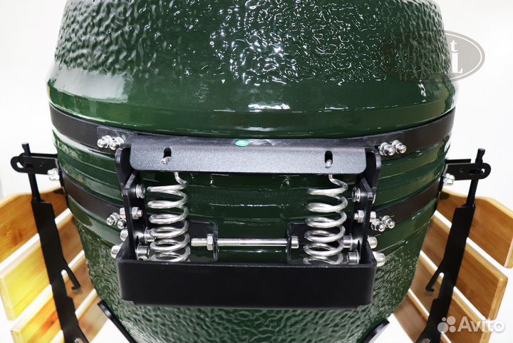 Керамический гриль зеленый, 56 см