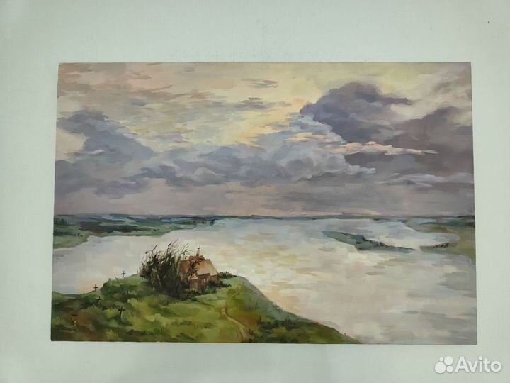 Картина маслом копия Левитана 