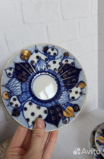 Чашка с блюдцем и тарелкой, 6 предметов