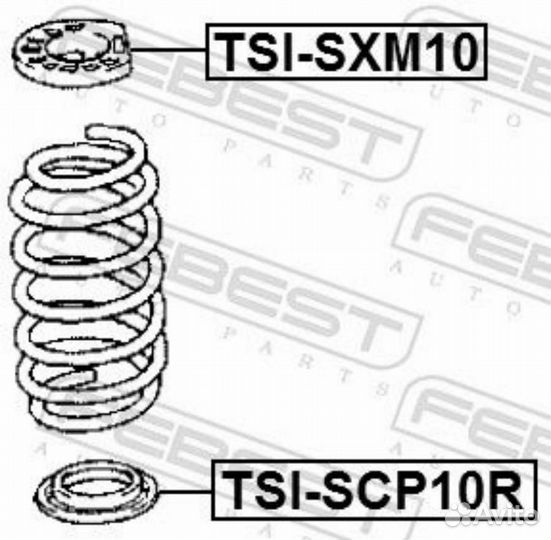 Febest TSI-SCP10R Опора (проставка) пружины нижняя