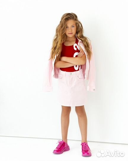 Джинсовый костюм для девочки 128