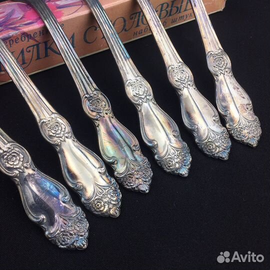 Вилки столовые Роза мельхиор