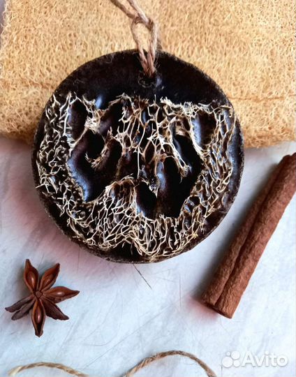 Массажное мыло с люфой и кофе