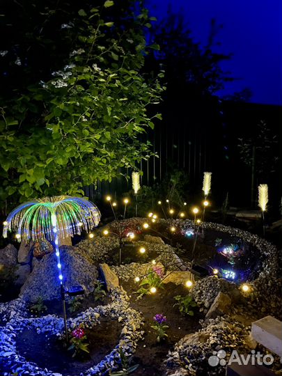Гирлянда светодиодная - от солнца - фонтан