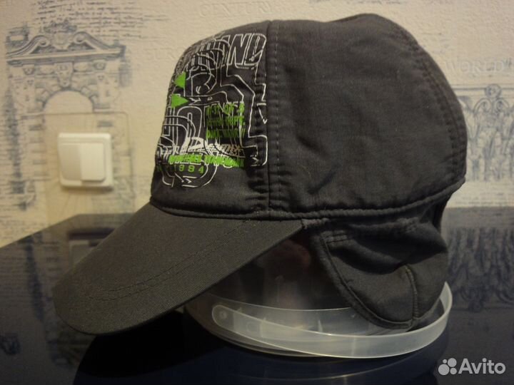 Бейсболка утеплённая серая с козырьком Demix