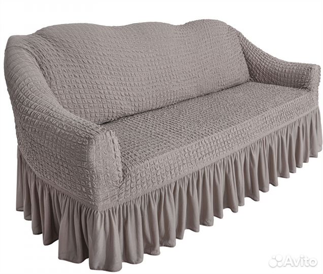 Чехол на диван трехместный универсальный, Капучино