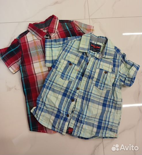 Рубашка для мальчика с коротким рукавом 98