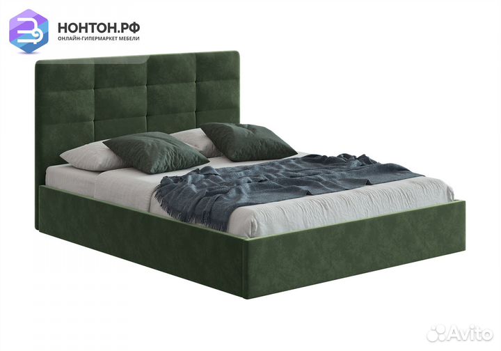 Кровать Диана велюр зеленый