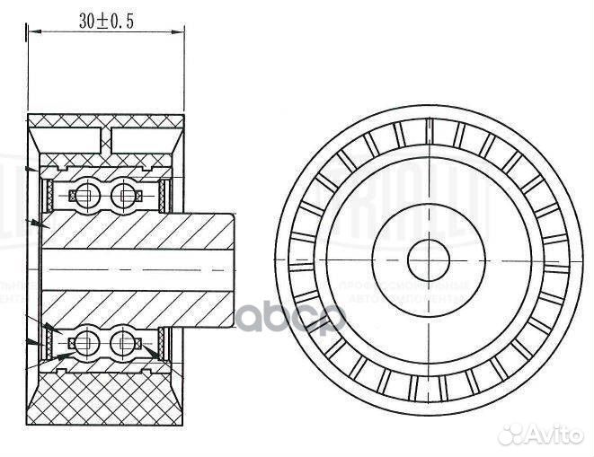 Ролик грм для а/м Peugeot 207 06- 1.4i опор