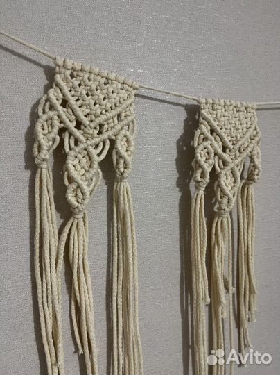 Флажки гирлянда макраме