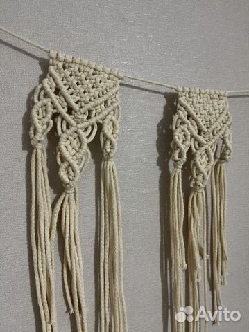 Флажки гирлянда макраме