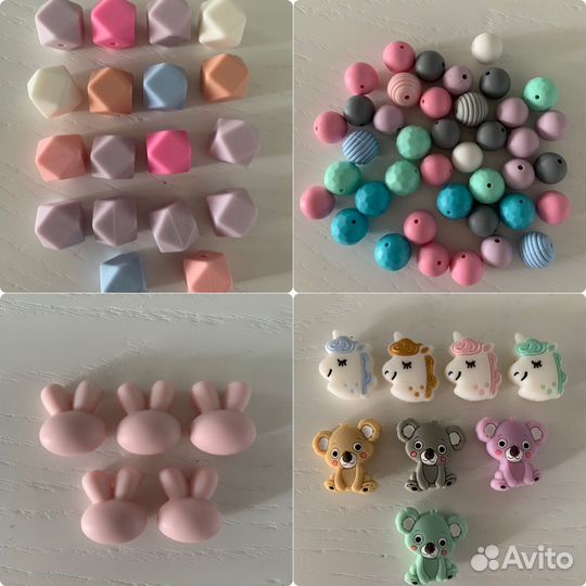 Фурнитура для силиконовых грызунков прорезывателей