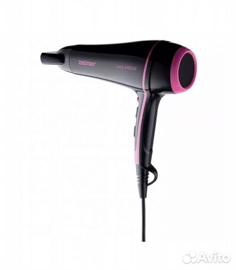 Фен для волос Zelmer ZHD8360, черный, розовый