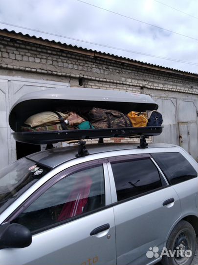 Автобокс на крышу Серый Turino Sport (520 л)