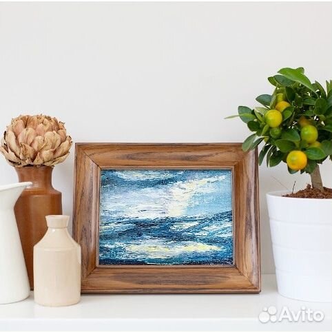 Картина маслом морской пейзаж 20х15
