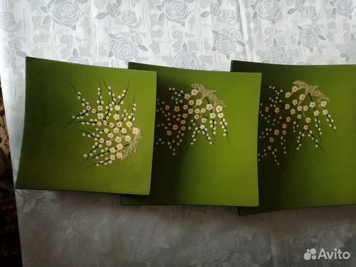 Блюдо деревянное (набор из 3шт)