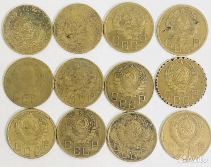 Монета. 5 копеек. Список. СССР. Медь