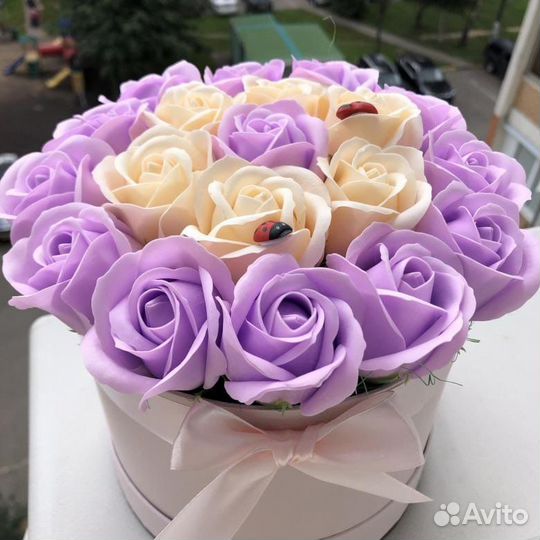 Букет из мыльных цветов