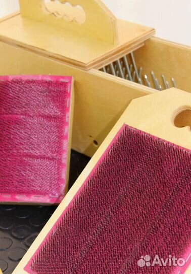 Набор трепалка для шерсти + кардерная доска