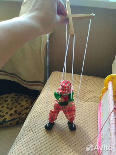 Кукла-марионетка клоун