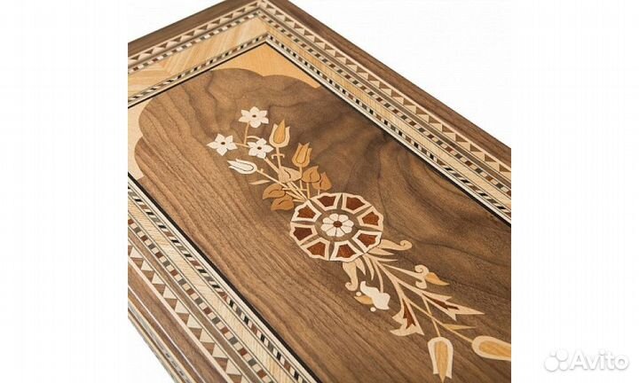 Нарды Цветок инкрустация Zeynalyan