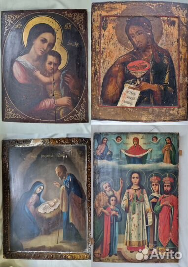 Большие старинные иконы 19 века