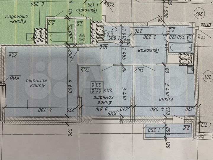 2-к. квартира, 61,6 м², 16/16 эт.