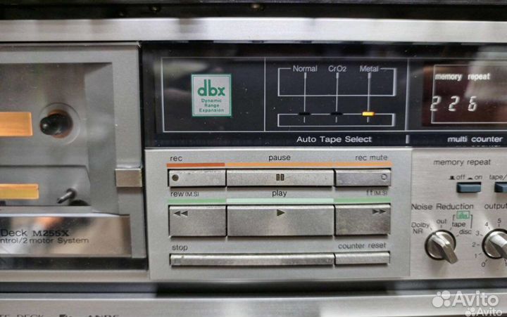 Дека кассетная technics m255x dbx